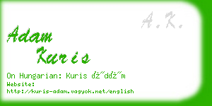 adam kuris business card